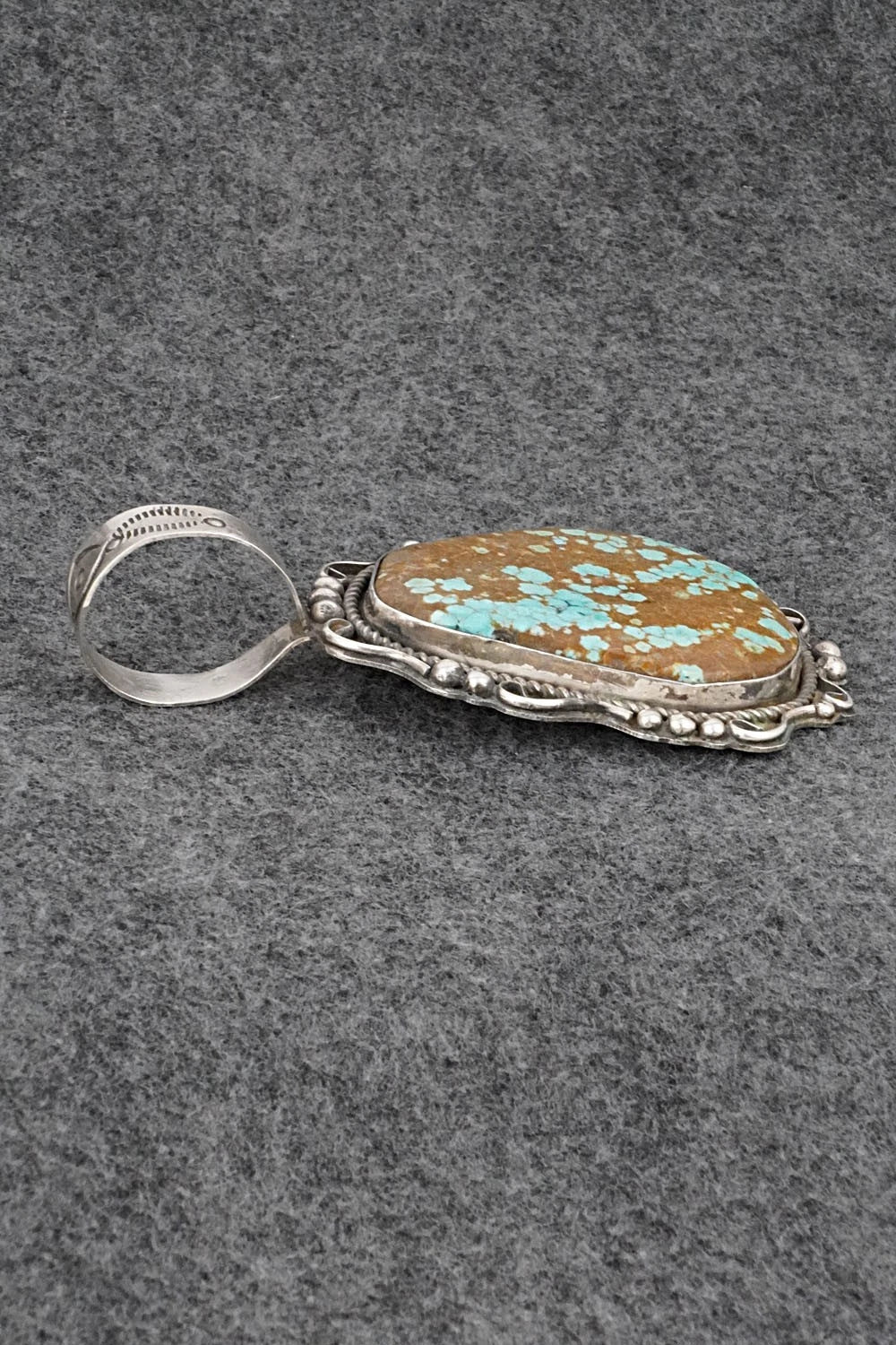 Turquoise & Sterling Silver Vintage Pendant