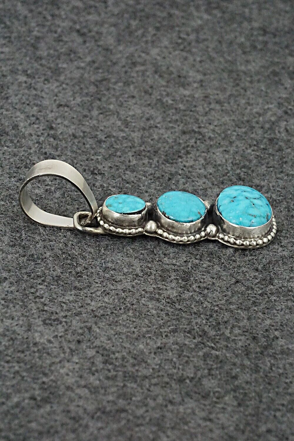 Turquoise & Sterling Silver Pendant - Bobby Johnson