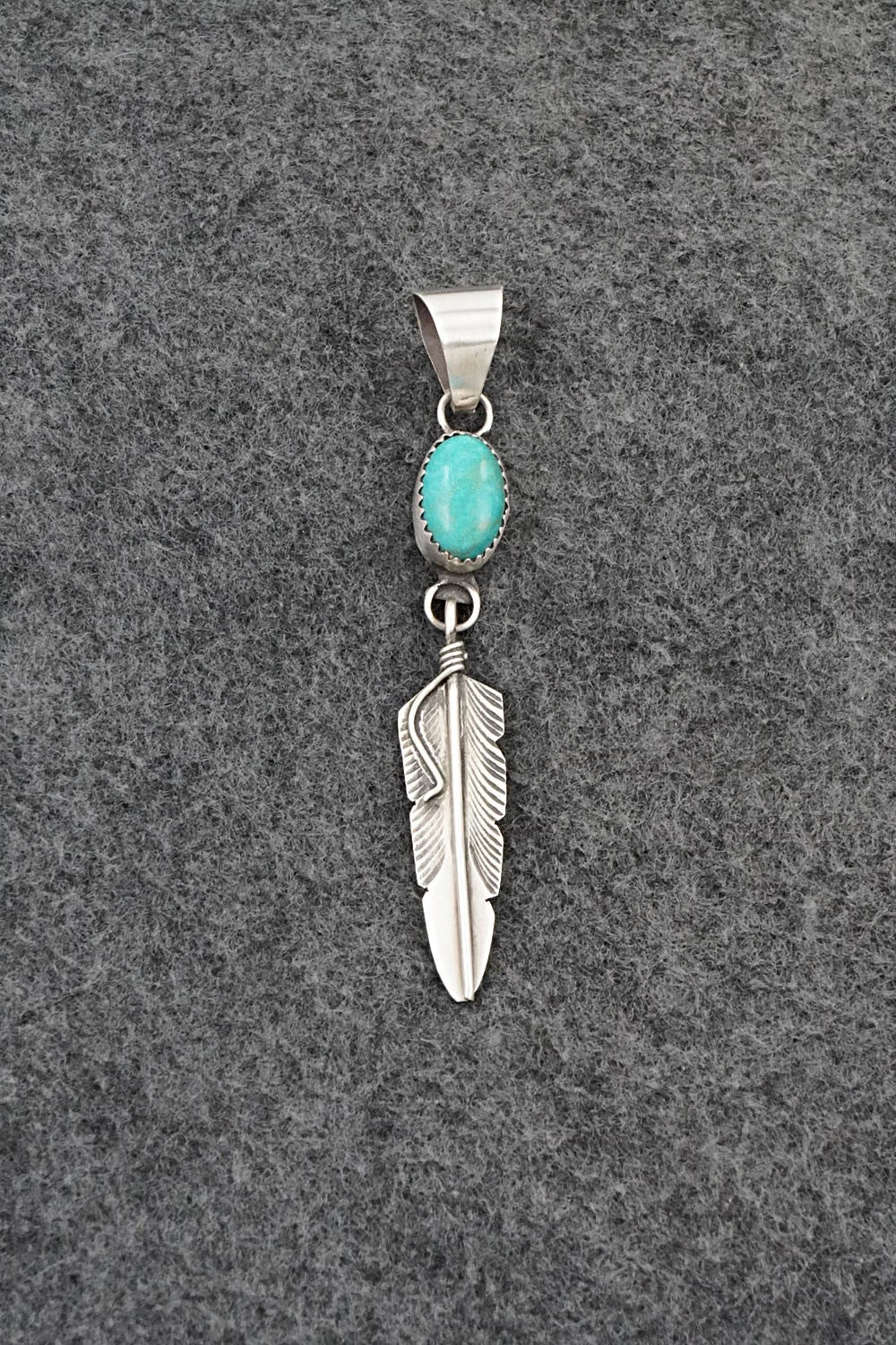Turquoise & Sterling Silver Pendant - Chris Charley