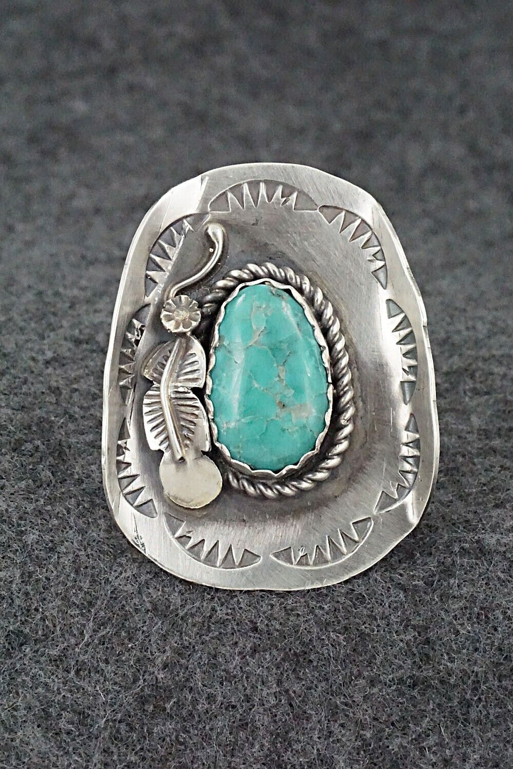 Turquoise & Sterling Silver Ring - Tim Yazzie - Size 7.5