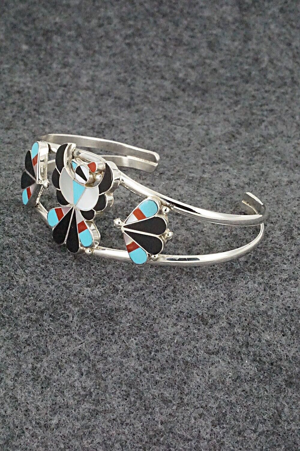 Multi Stone & Sterling Silver Inlay Bracelet - Breon Wallace