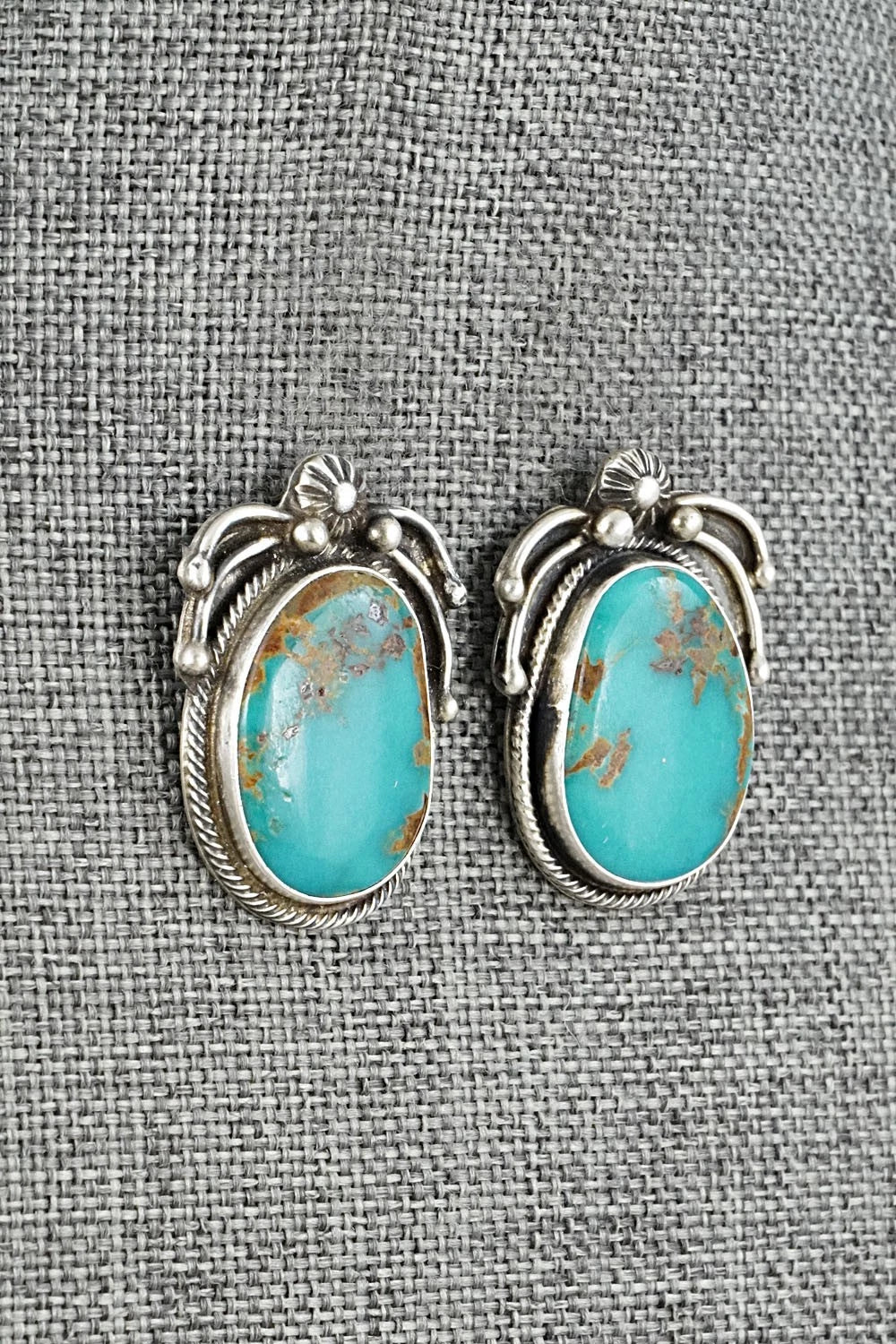 Turquoise & Sterling Silver Earrings - Kathleen Livingston