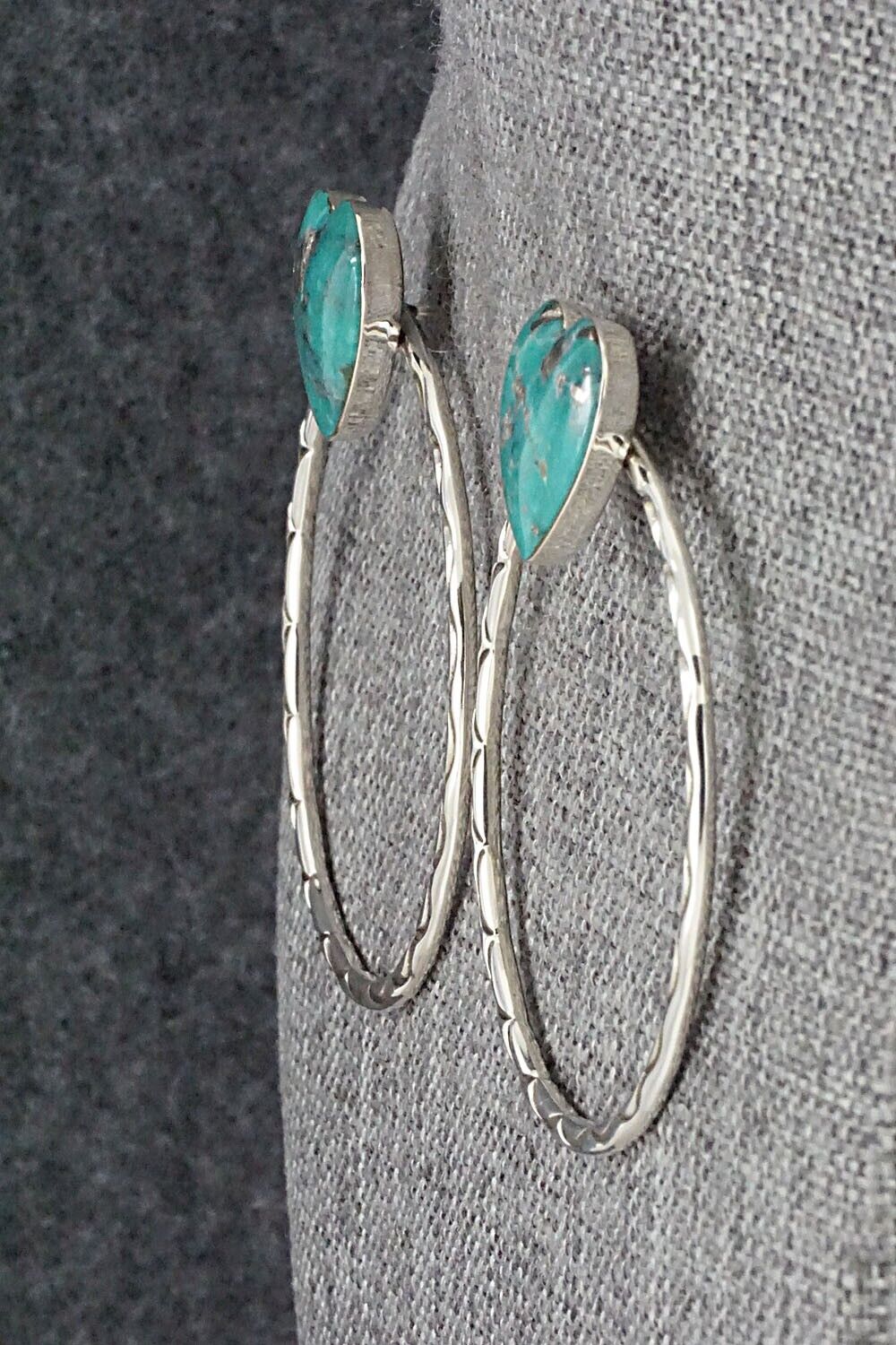 Turquoise & Sterling Silver Earrings - Sarah Yazzie
