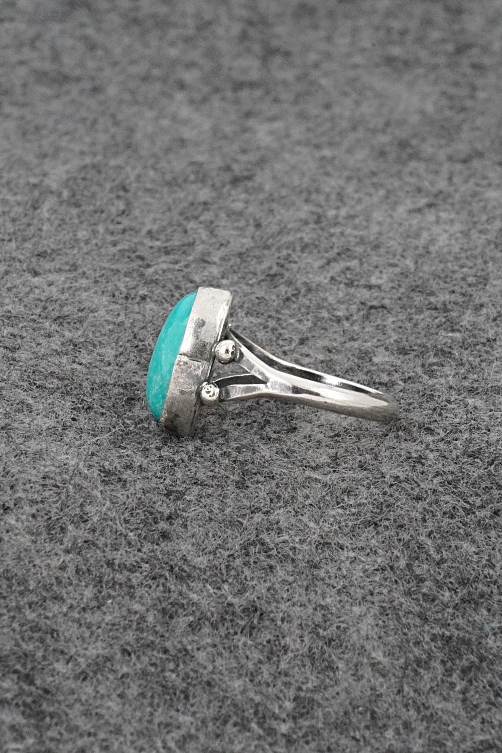 Turquoise and Sterling Silver Ring - Jerryson Henio - Size 6.75