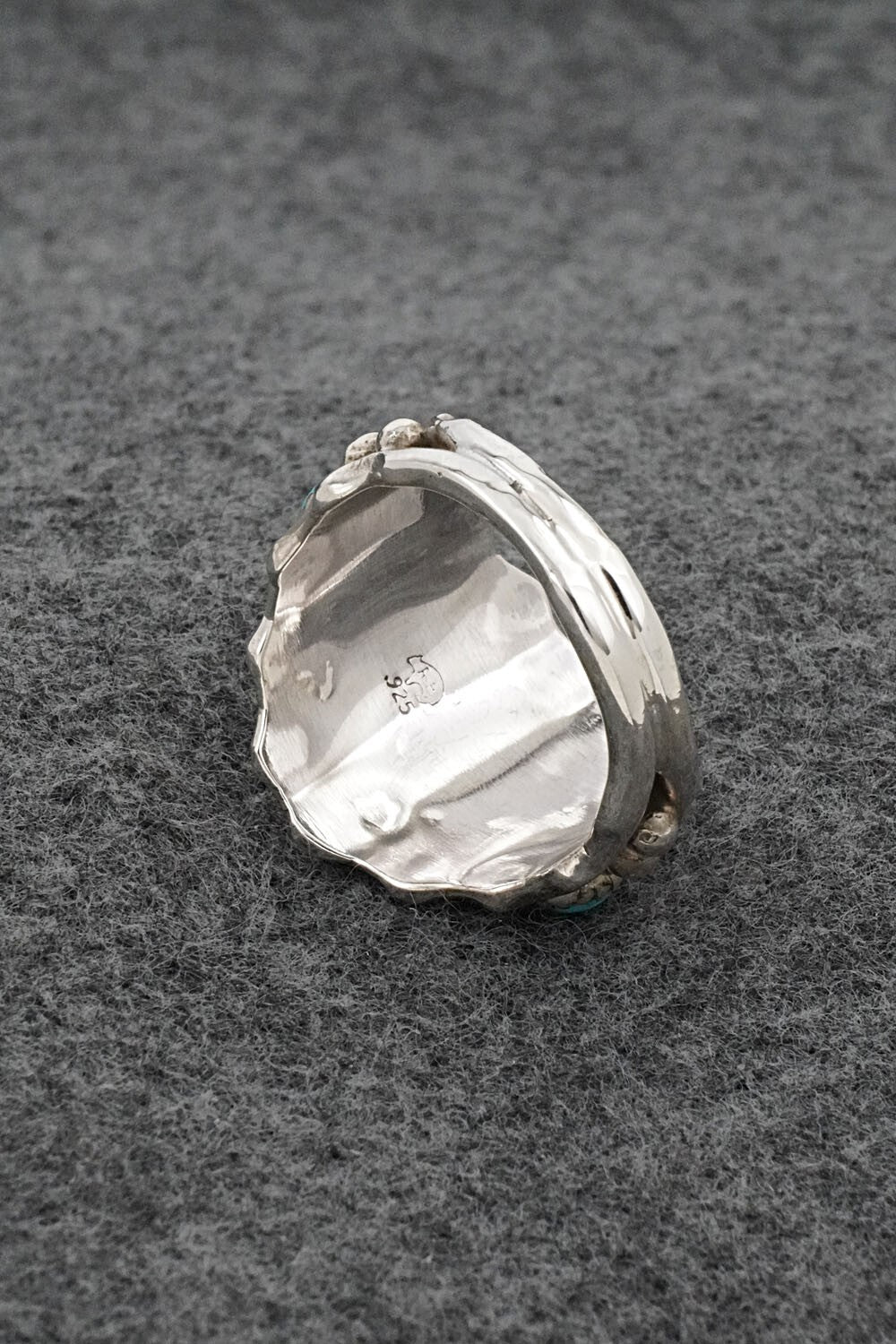 Turquoise & Sterling Silver Ring - Genevieve Francisco - Size 13