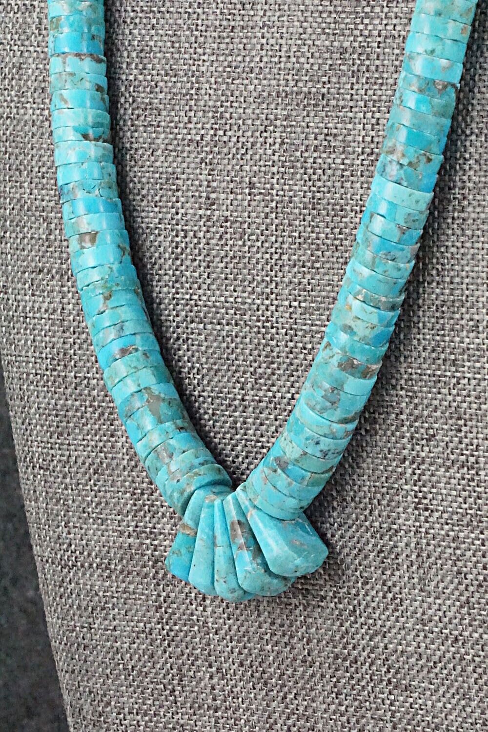 Turquoise & Sterling Silver Necklace - Lupe Lovato