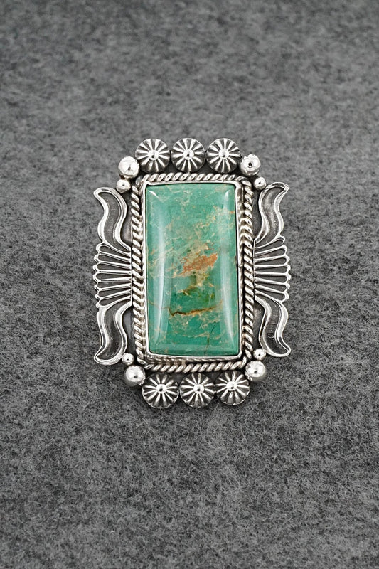 Turquoise & Sterling Silver Ring - Michael Calladitto - Size 9.5