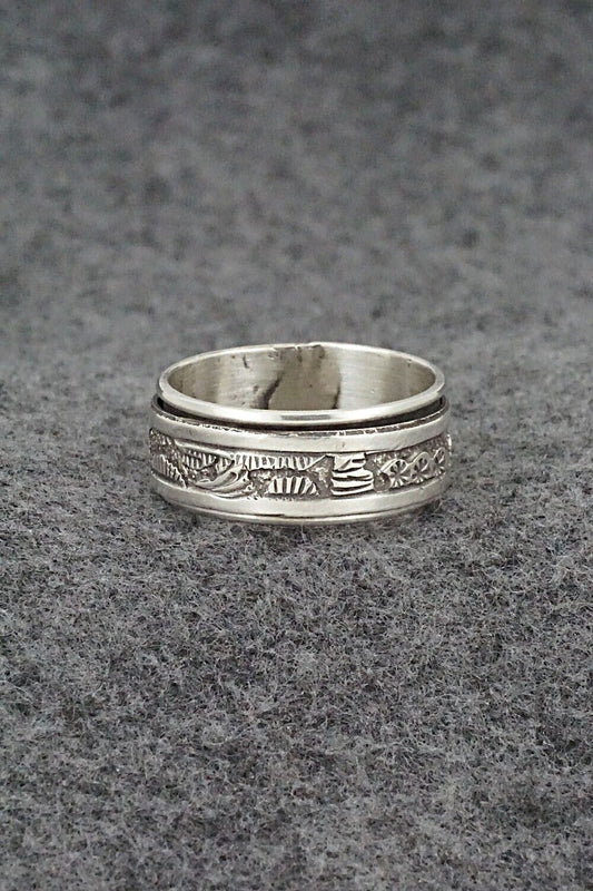 Sterling Silver Spinner Ring - Elaine Becenti - Size 11.75
