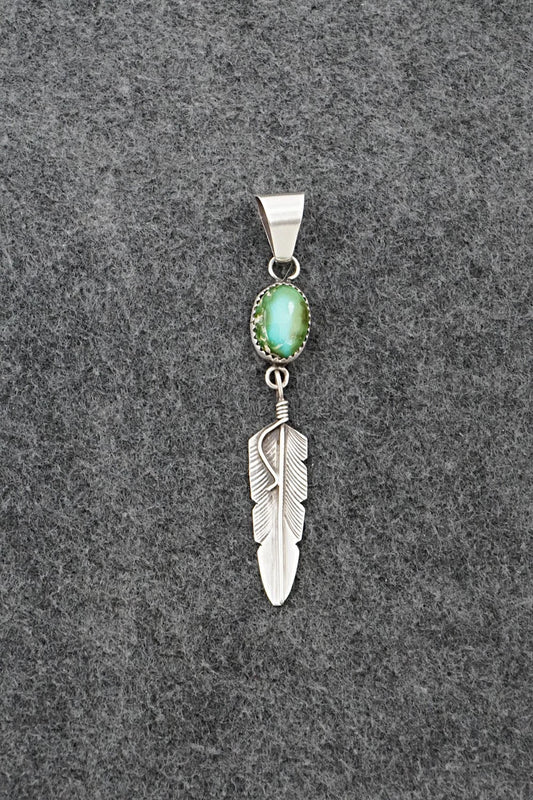 Turquoise & Sterling Silver Pendant - Chris Charley