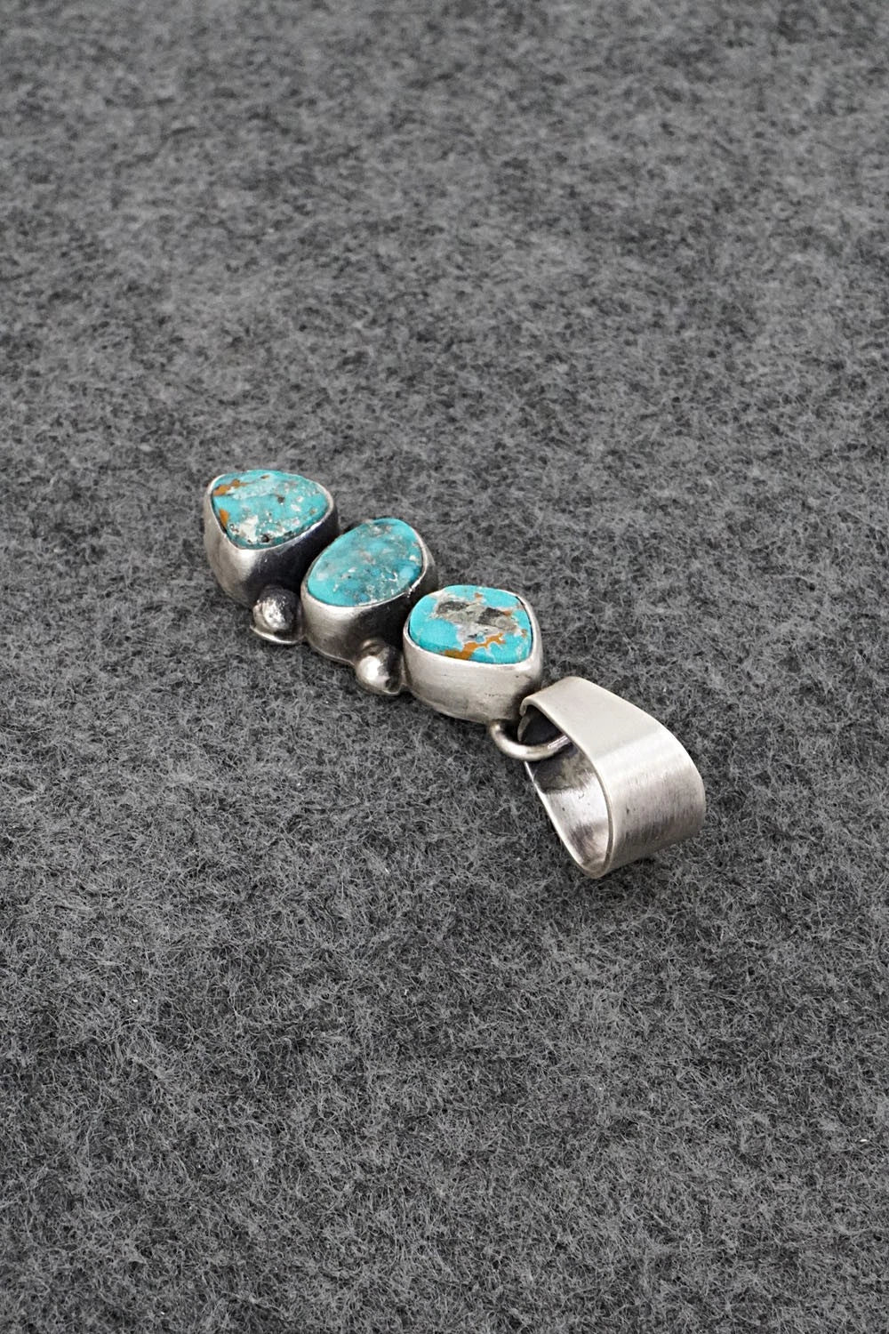 Turquoise & Sterling Silver Pendant - Darrin Livingston