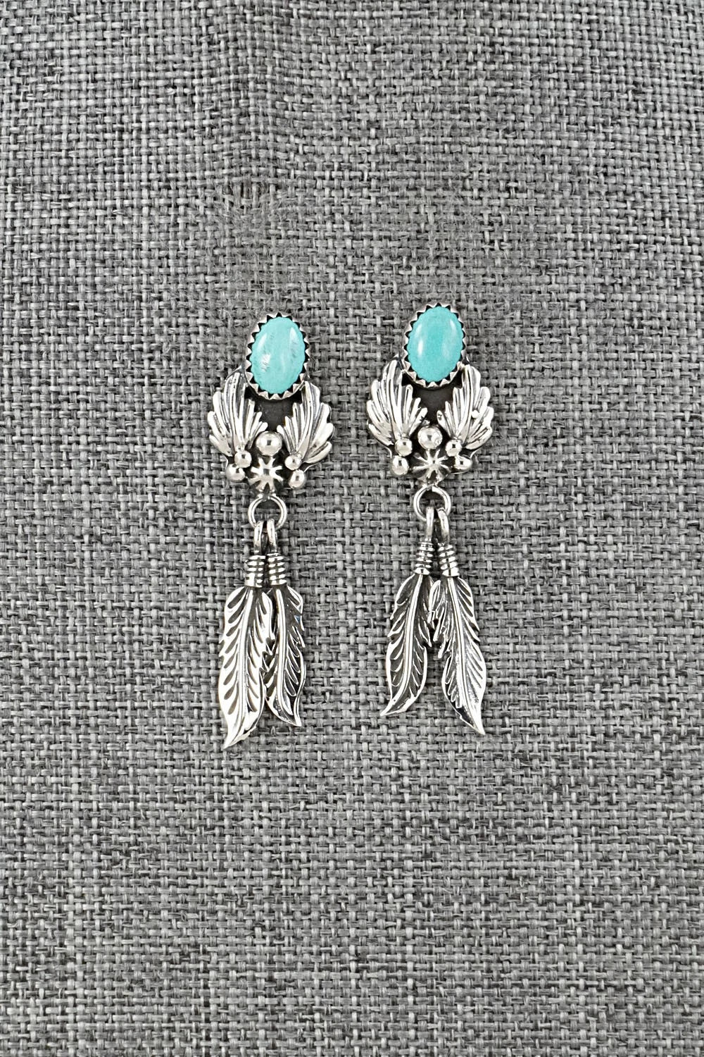 Turquoise & Sterling Silver Earrings - Marie Bahe