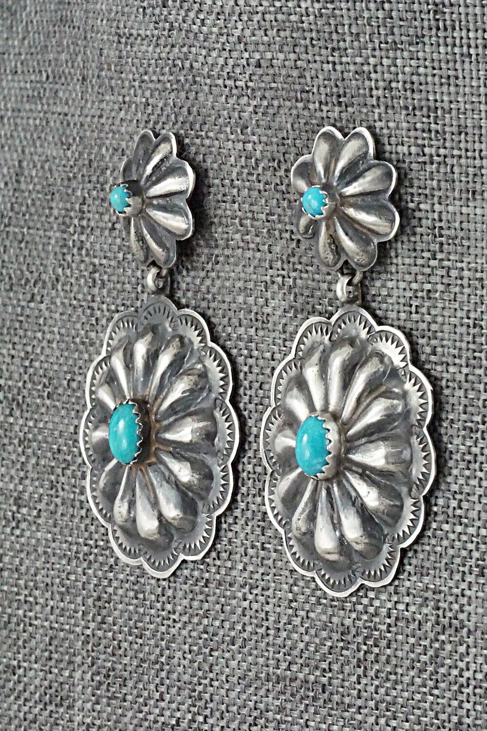 Turquoise & Sterling Silver Earrings - Rita Lee