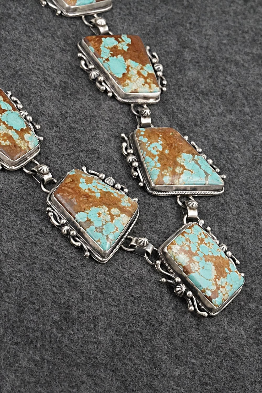 Turquoise & Sterling Silver Necklace and Earrings Set - Kathleen Livingston