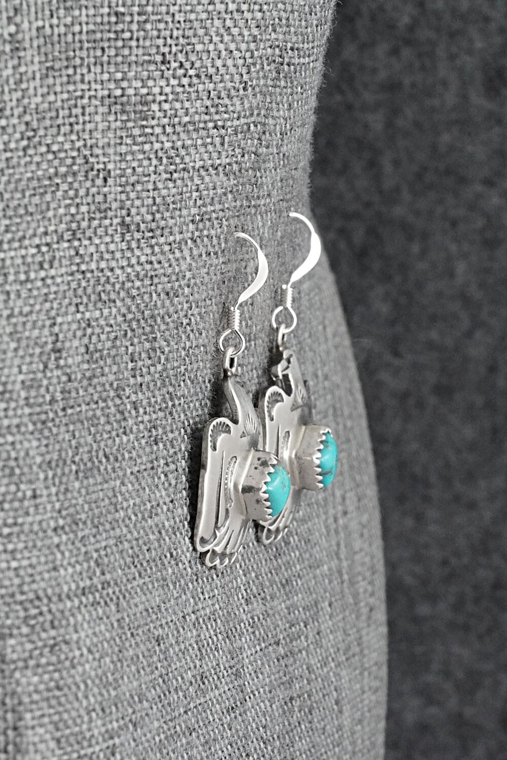Turquoise & Sterling Silver Earrings - Verley Betone