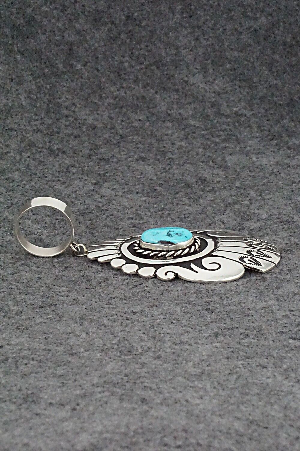 Turquoise & Sterling Silver Pendant - Rosita Singer