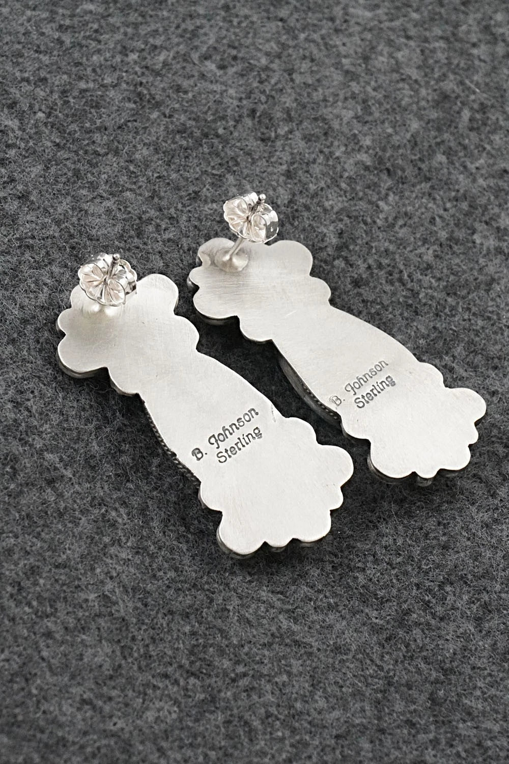 Turquoise & Sterling Silver Earrings - Bobby Johnson