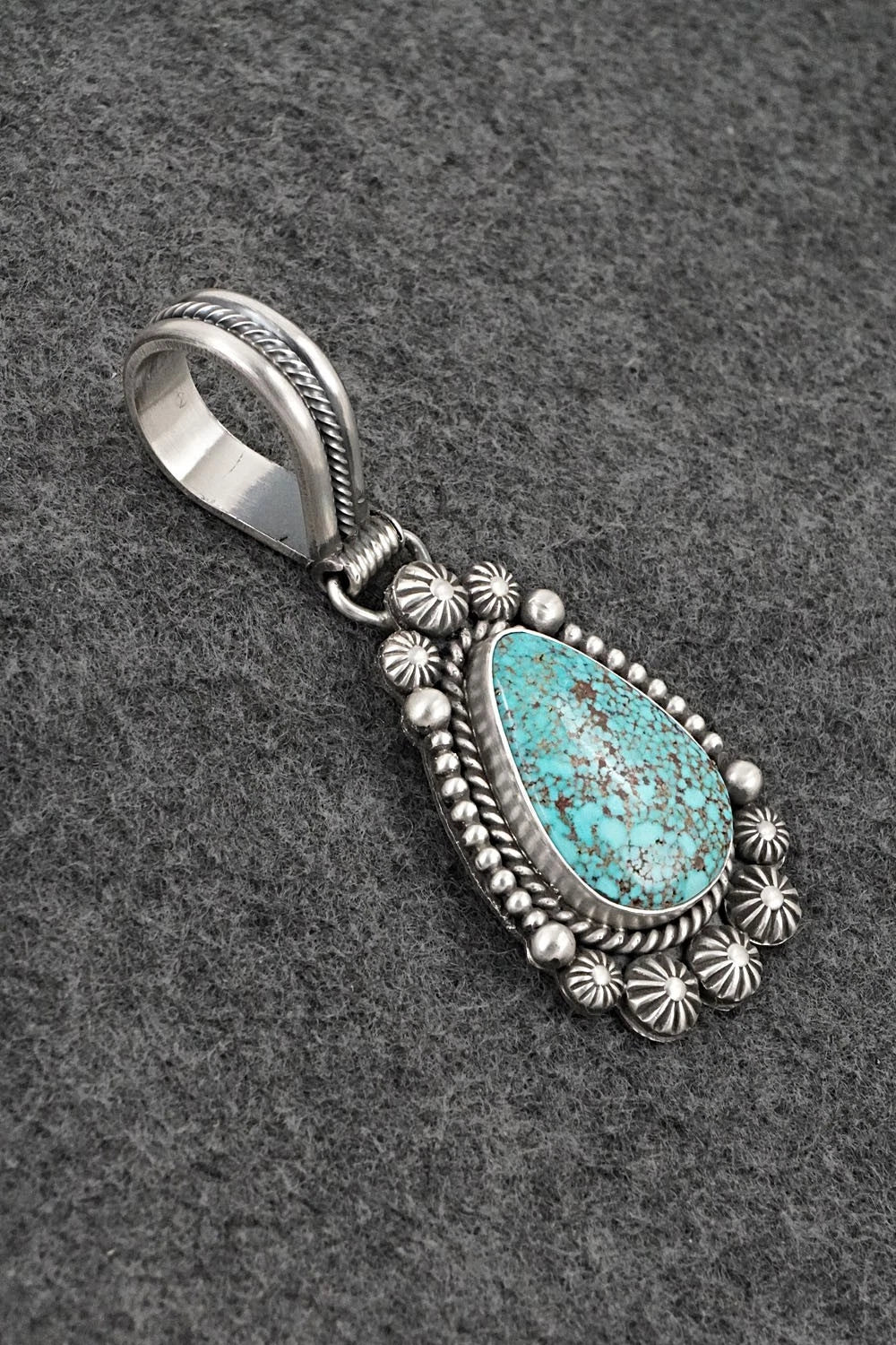Turquoise & Sterling Silver Pendant - Michael Calladitto