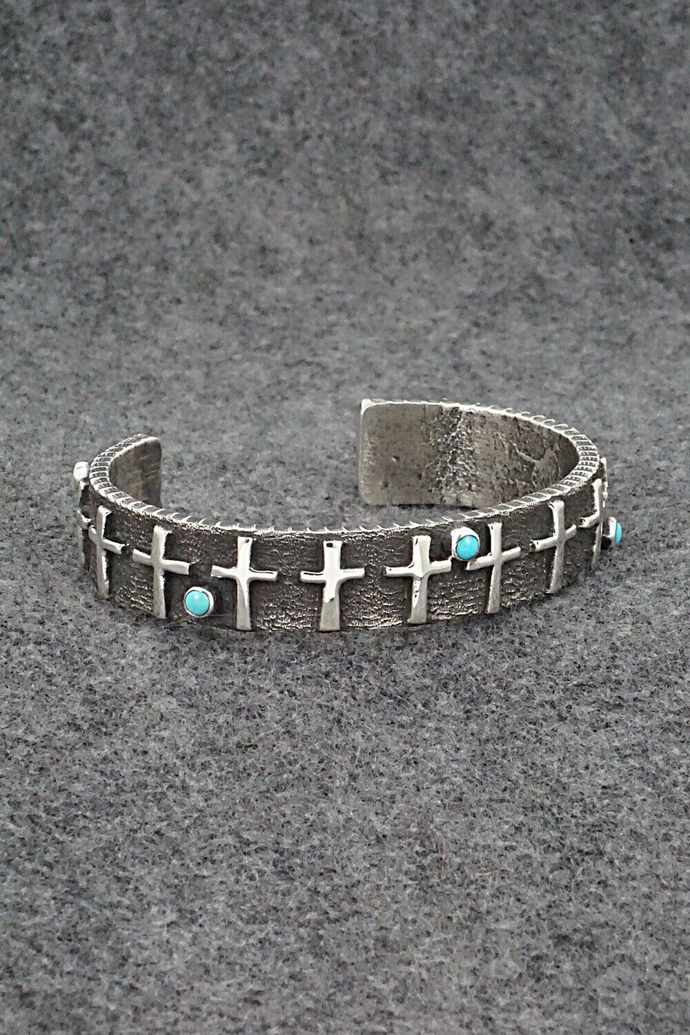 Turquoise & Sterling Silver Bracelet - Ernest Rangel