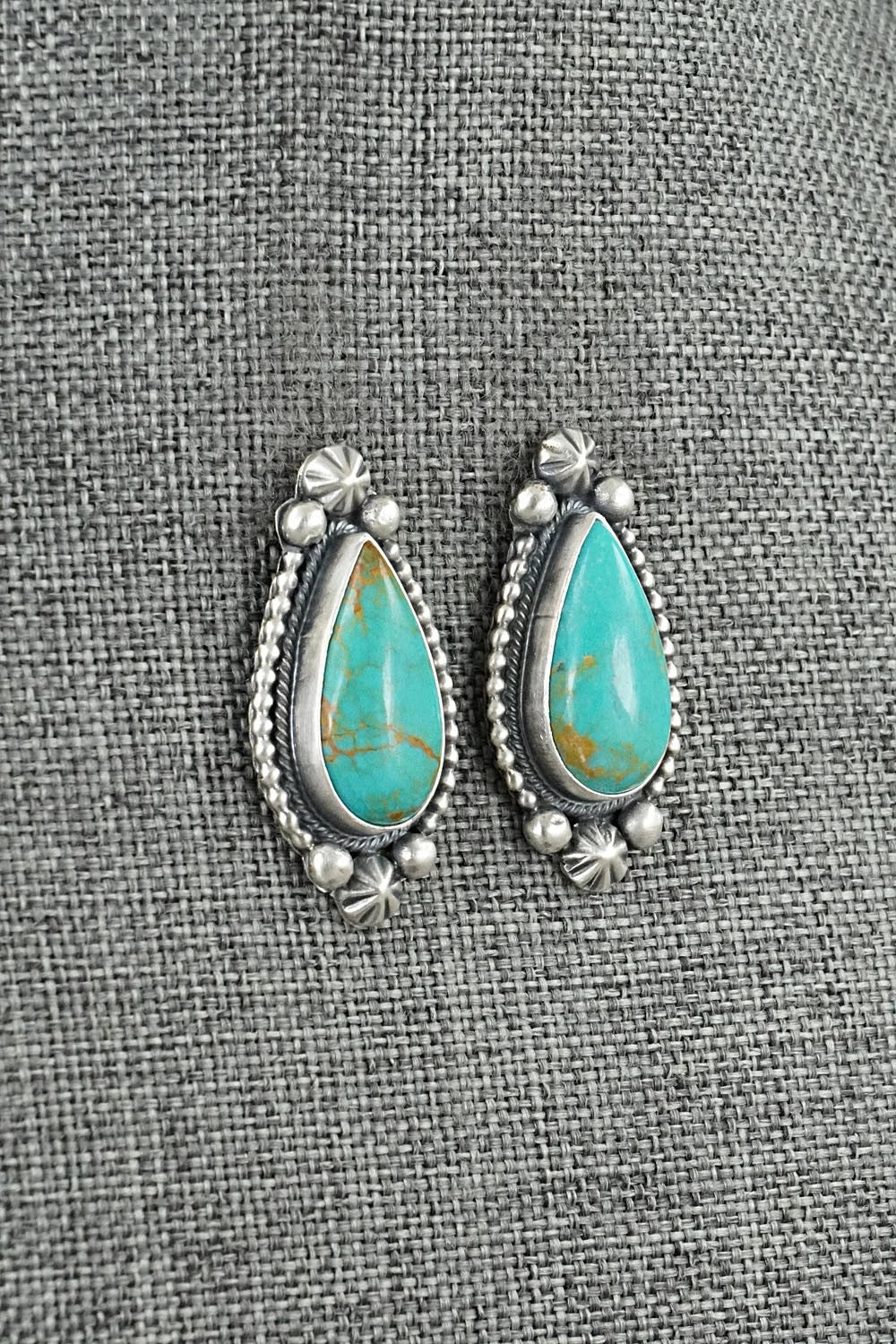 Turquoise & Sterling Silver Earrings - Darrin Livingston