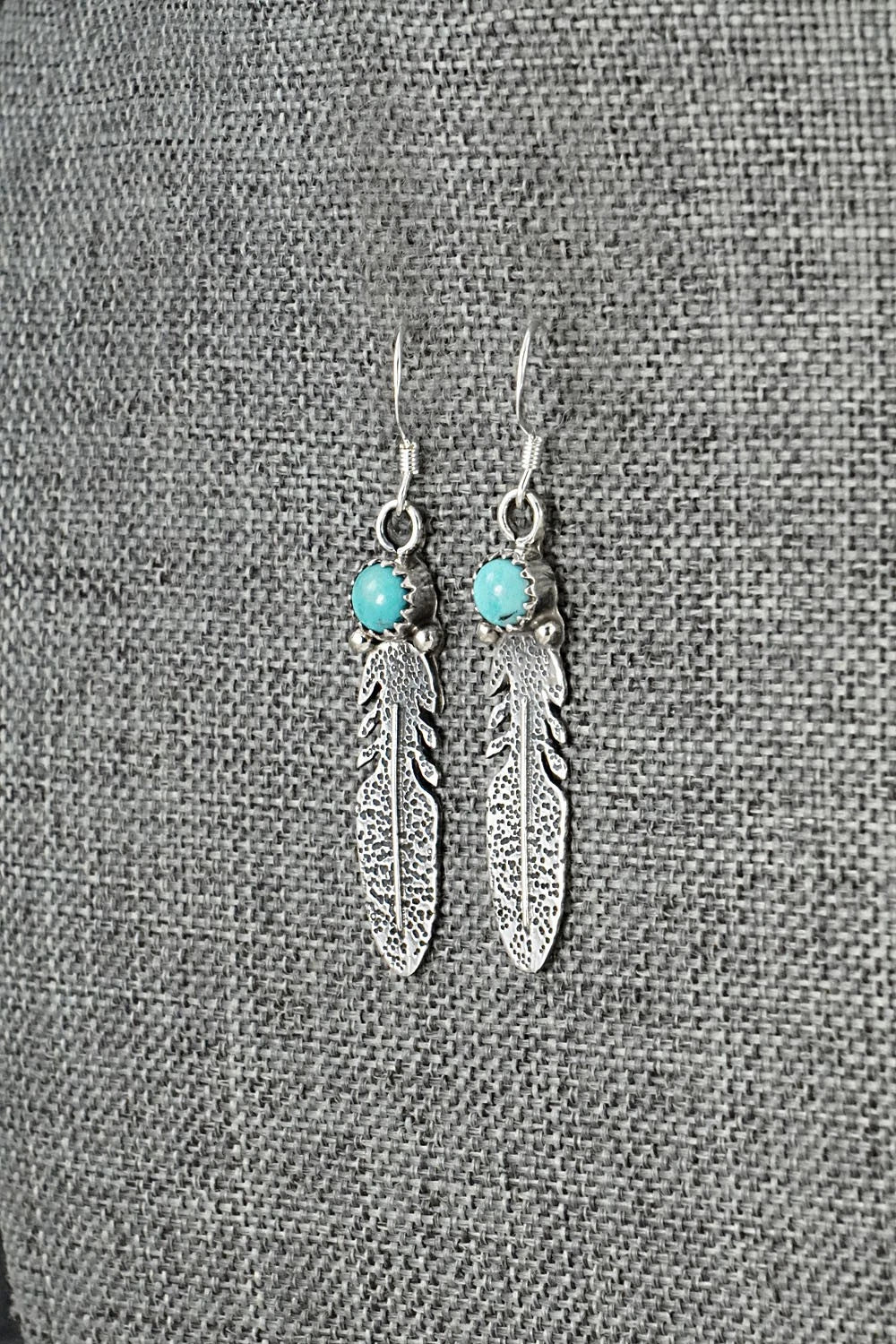 Turquoise & Sterling Silver Earrings - Adelarae Yazzie