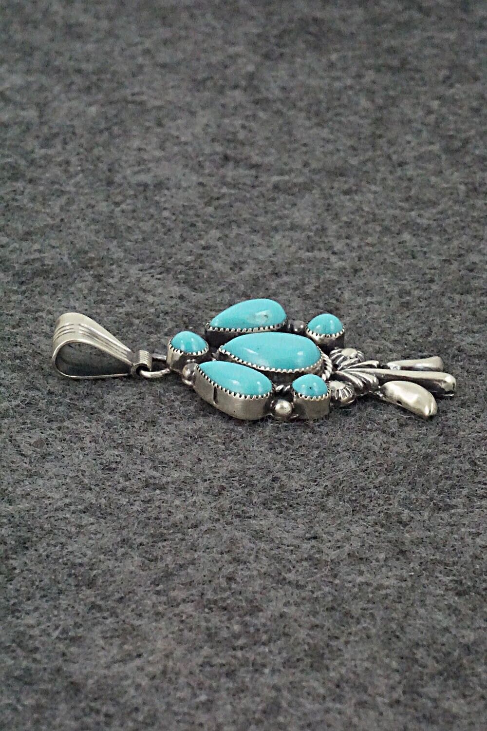 Turquoise and Sterling Silver Pendant - Bobby Platero