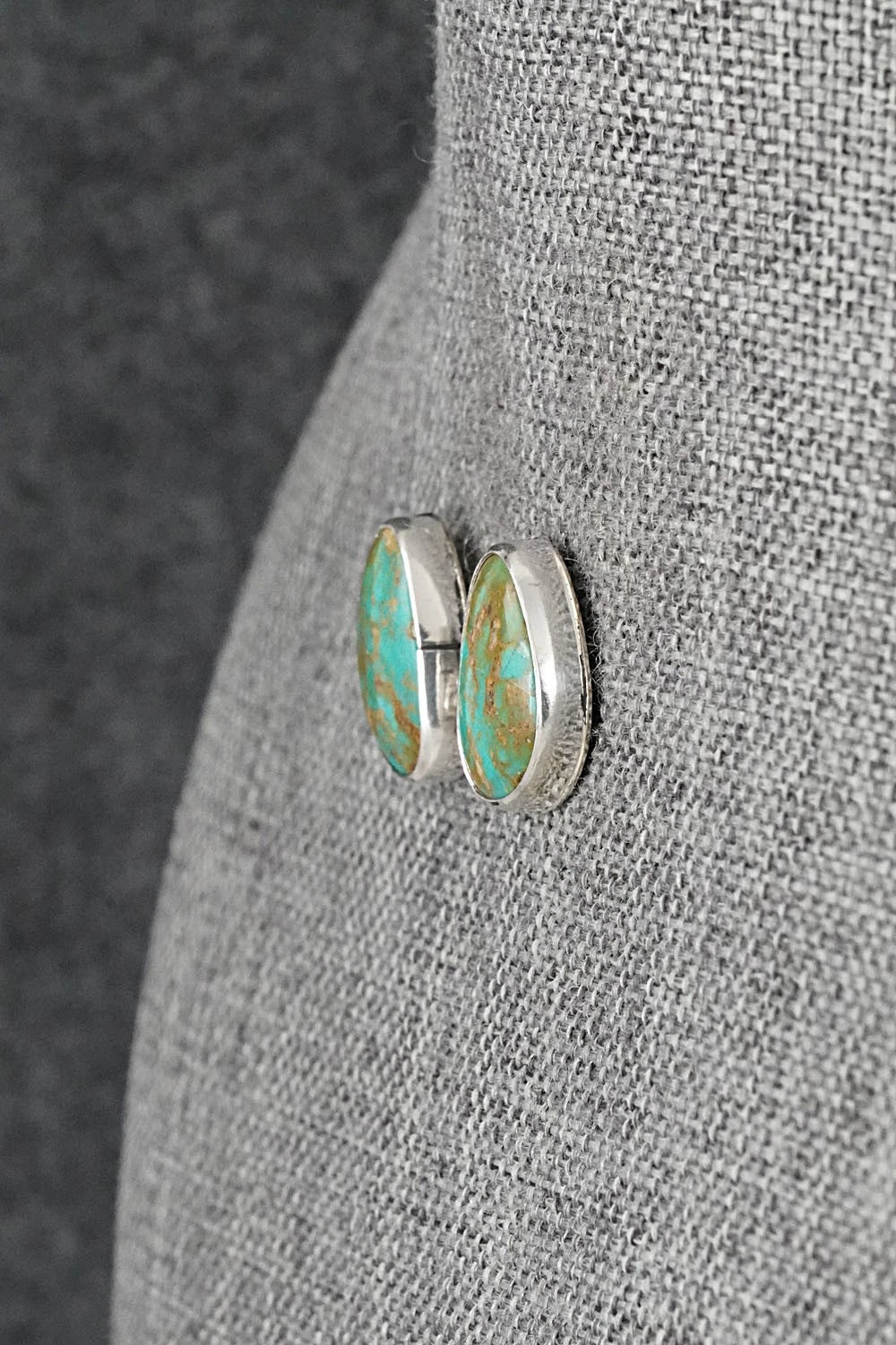 Turquoise & Sterling Silver Earrings - Rosemary Saunders