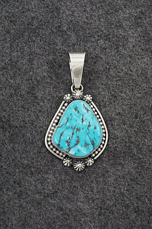 Turquoise & Sterling Silver Pendant - Darrin Livingston