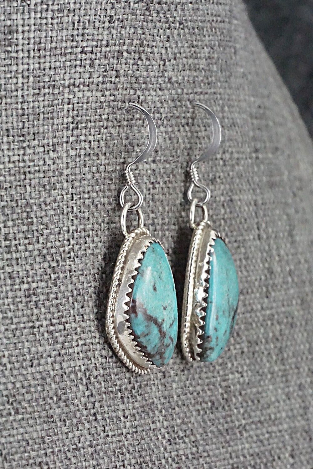 Turquoise & Sterling Silver Earrings - Ernest Hawthorne