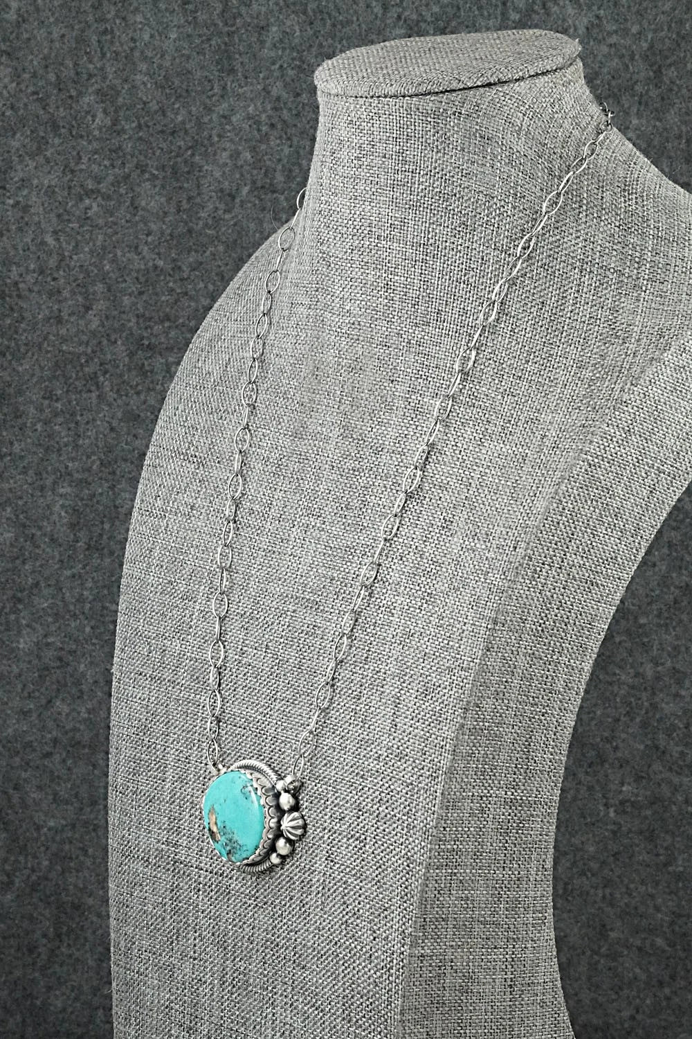 Turquoise & Sterling Silver Necklace - Mark Yazzie