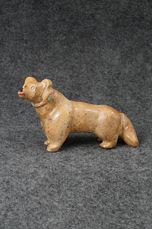 Dog Zuni Fetish Carving - Freddie Leekya