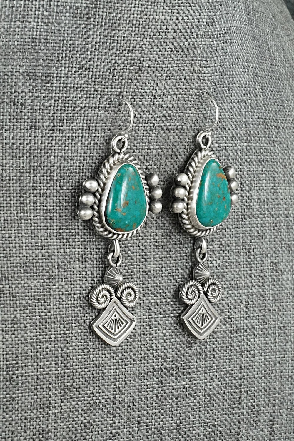 Turquoise & Sterling Silver Earrings - Michael Calladitto