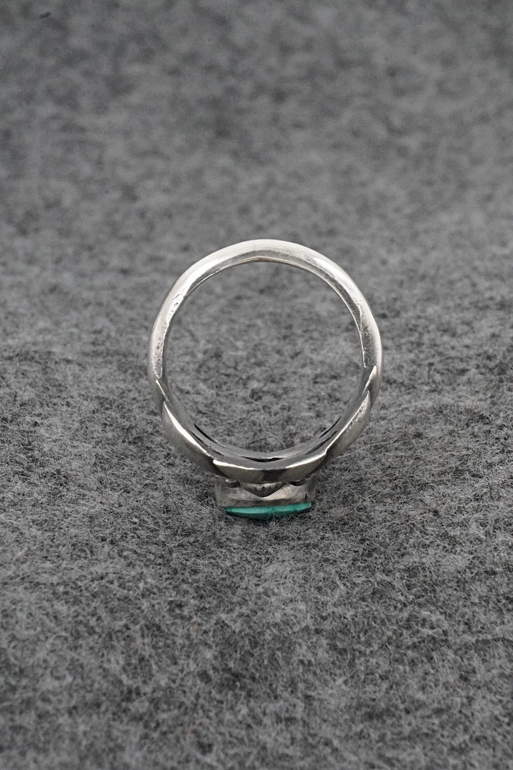 Turquoise & Sterling Silver Ring - Harrison Bitsue - Size 9