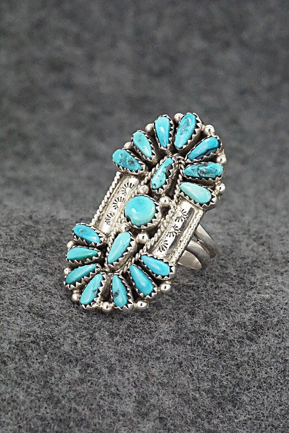 Turquoise & Sterling Silver Ring - Donovan Wilson - Size 7.5