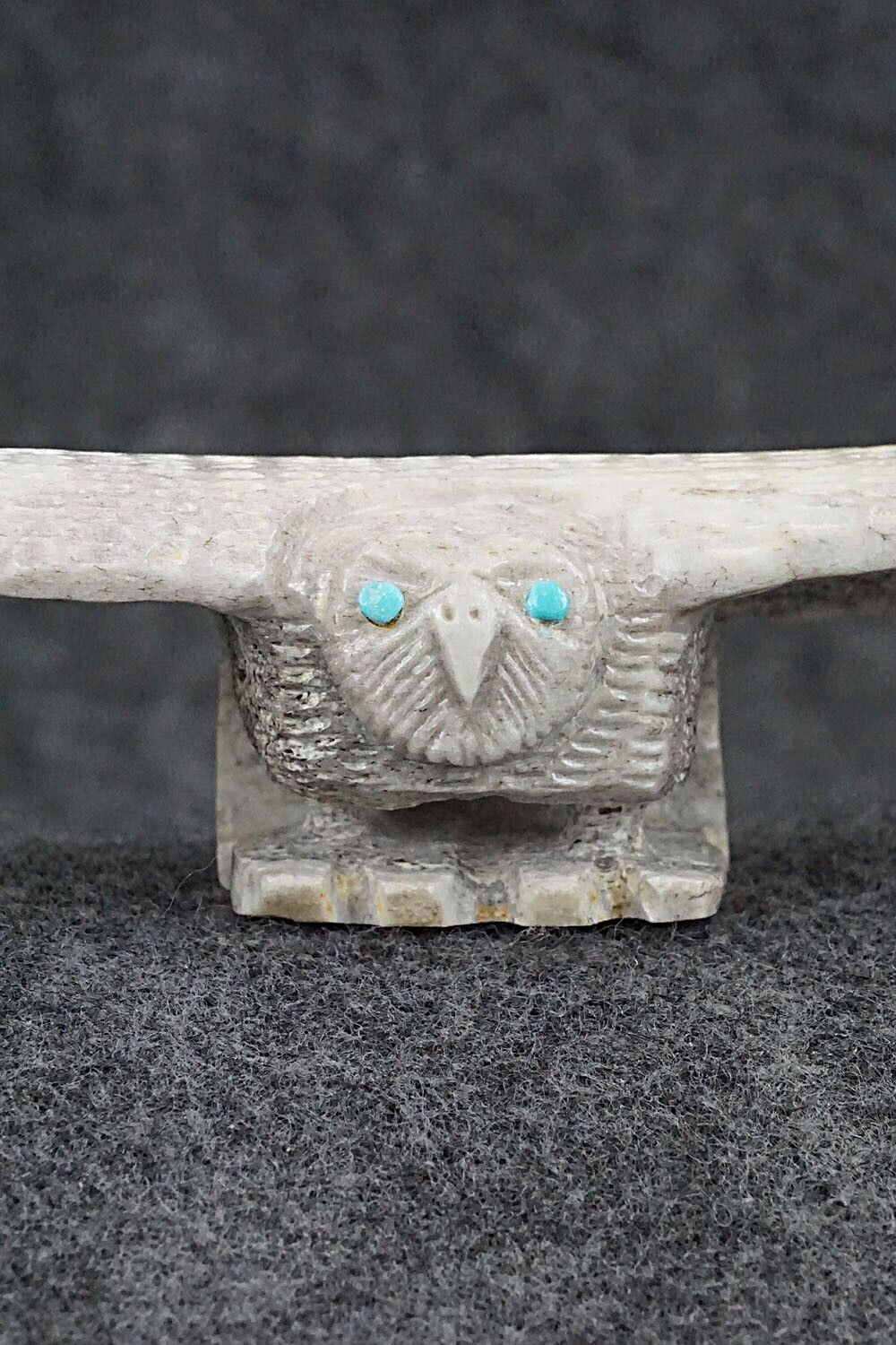 Owl Zuni Fetish Carving - Garrick Weeka