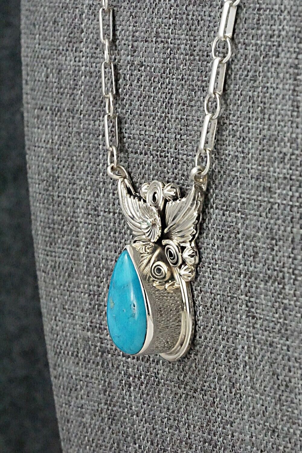 Turquoise & Sterling Silver Necklace - Loretta Delgarito