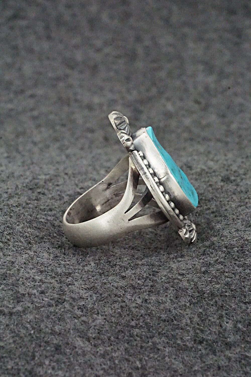 Turquoise & Sterling Silver Ring - Darrin Livingston - Size 7.25