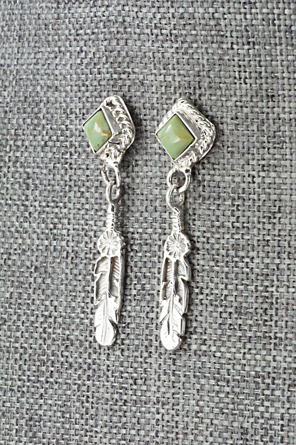 Turquoise & Sterling Silver Earrings - Anissa Martinez
