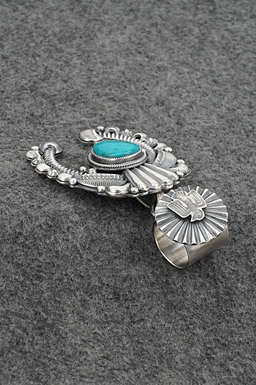 Turquoise & Sterling Silver Pendant - Delbert Gordon