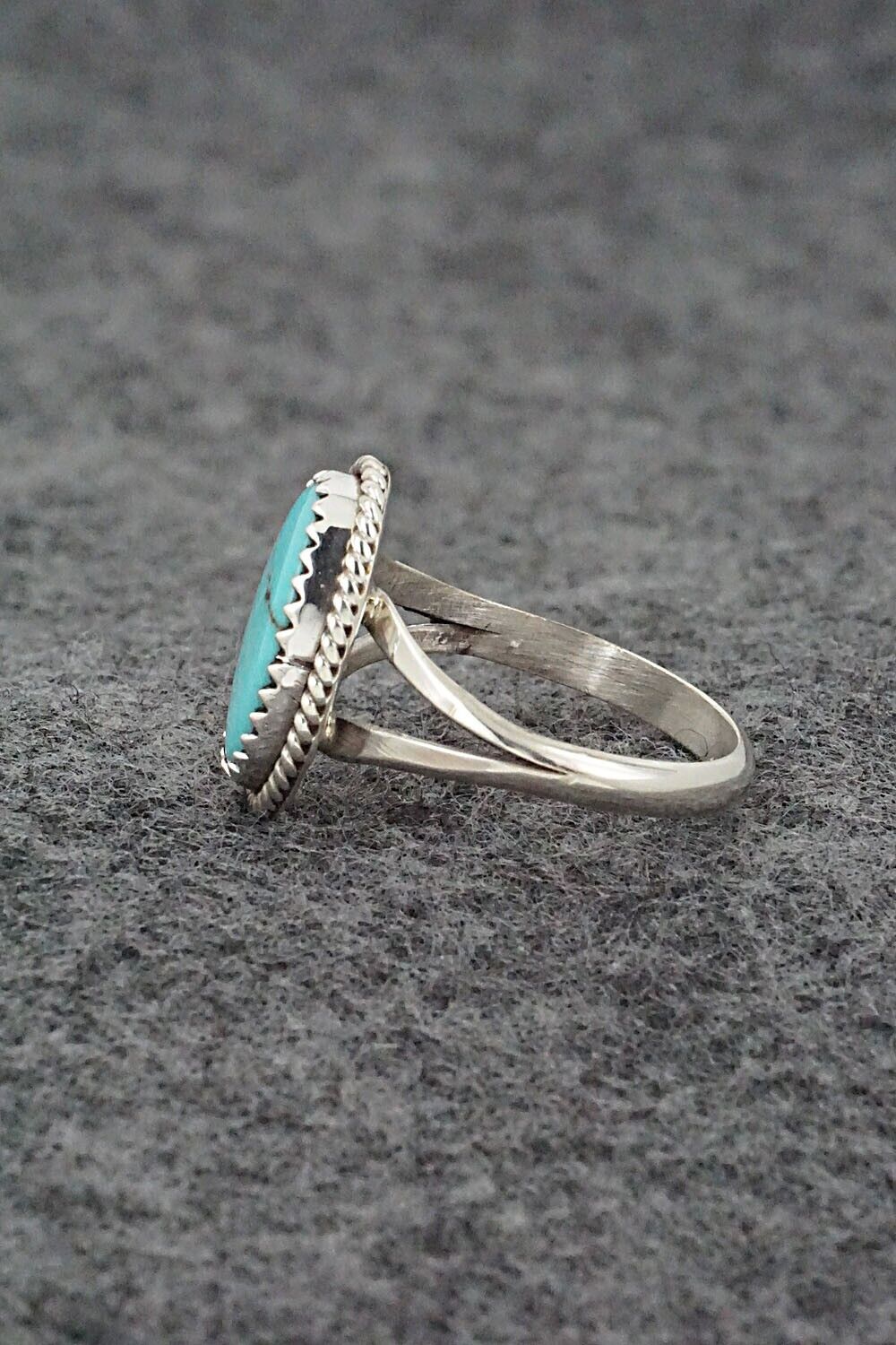 Turquoise & Sterling Silver Ring - Robert Martinez - Size 7.5