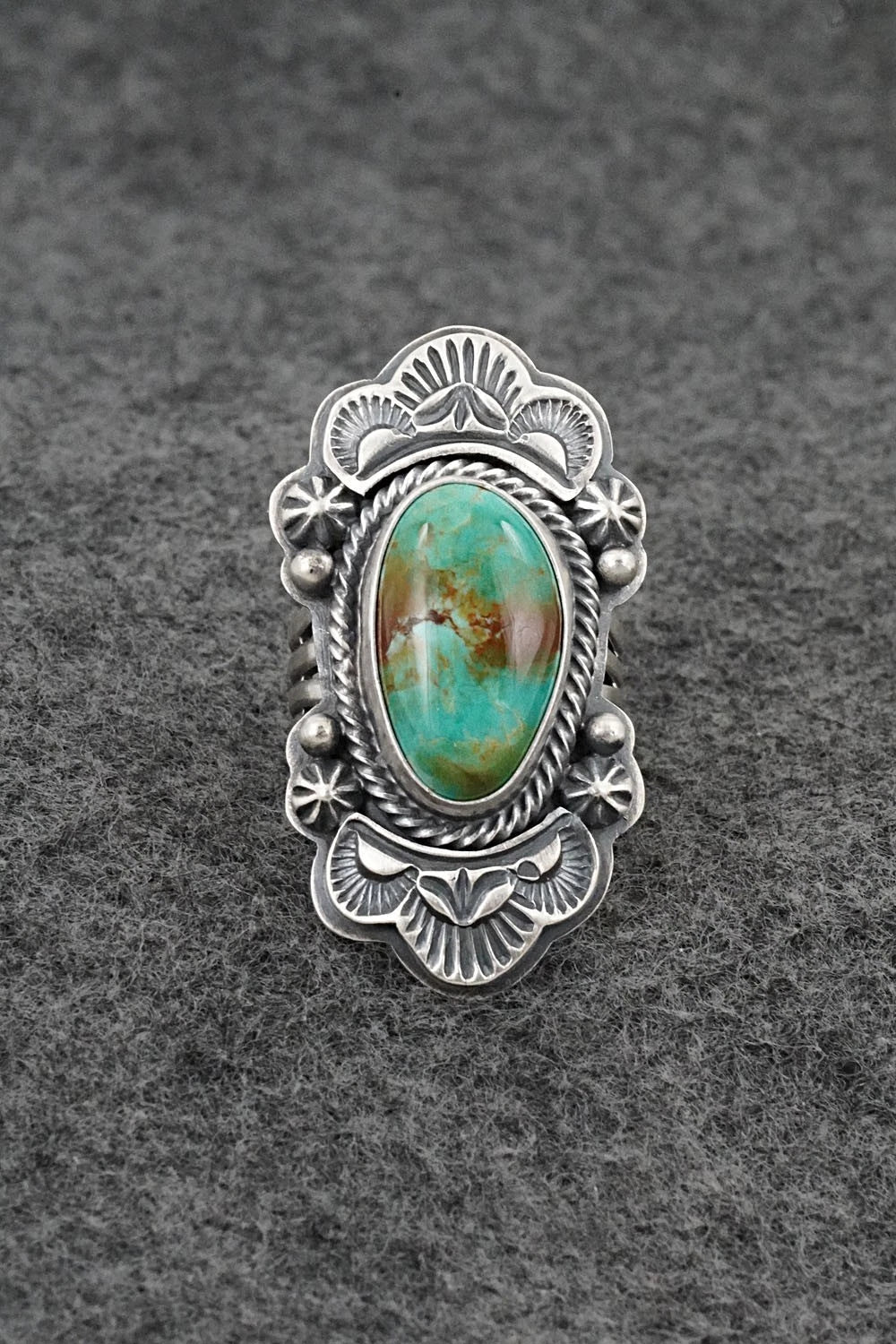 Turquoise & Sterling Silver Ring - Randy Boyd - Size 6.5