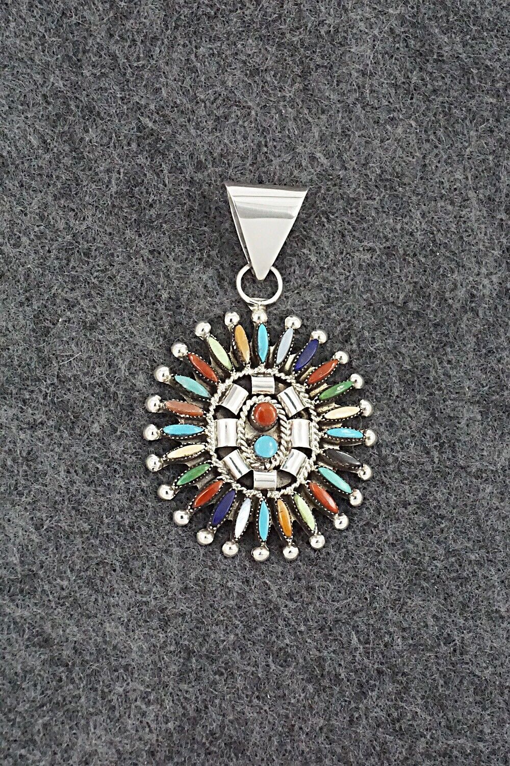 Multi-Stone & Sterling Silver Pendant - Dan Etsate