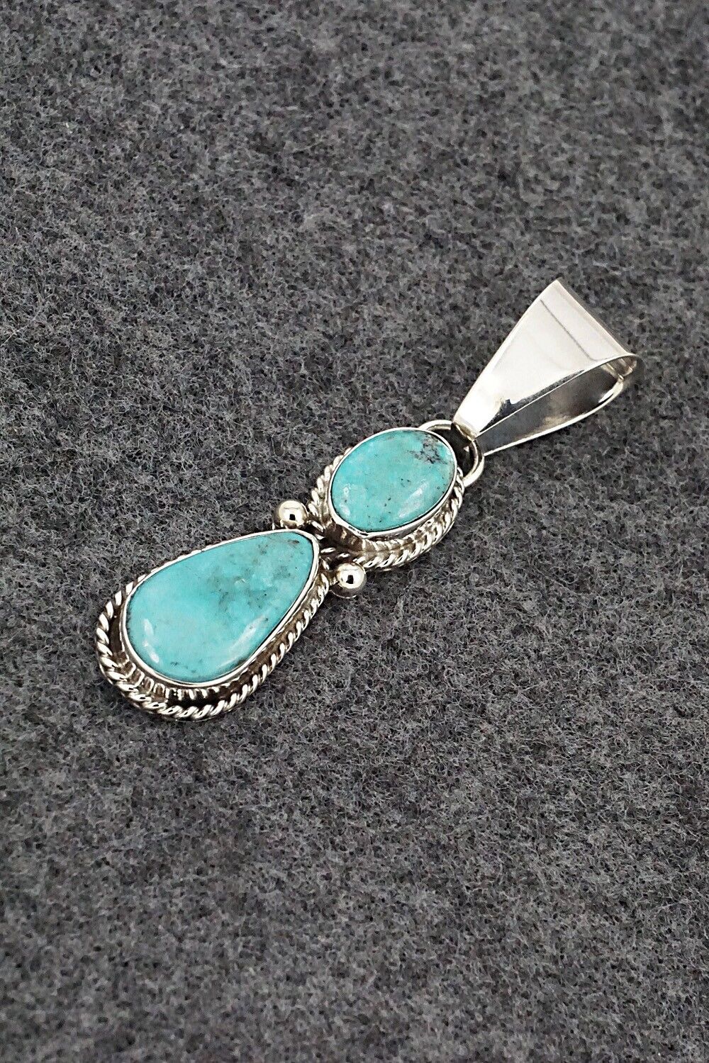 Turquoise & Sterling Silver Pendant - Kathleen Livingston