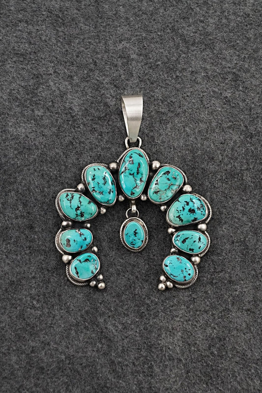 Turquoise & Sterling Silver Pendant - Kathleen Livingston