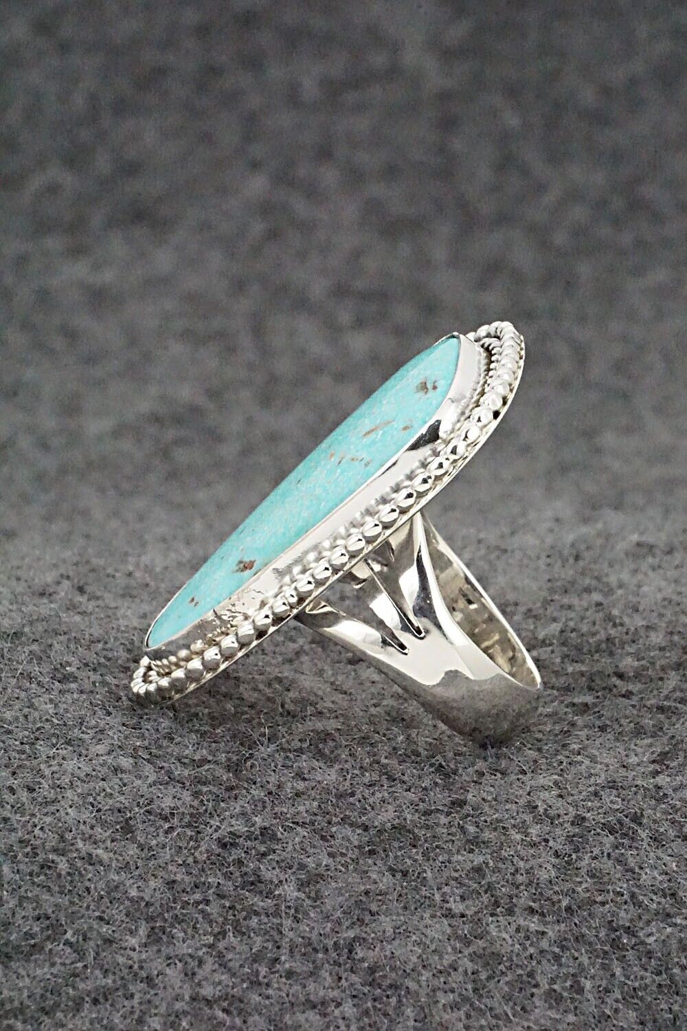 Turquoise & Sterling Silver Ring - Andrew Vandever - Size 7.75