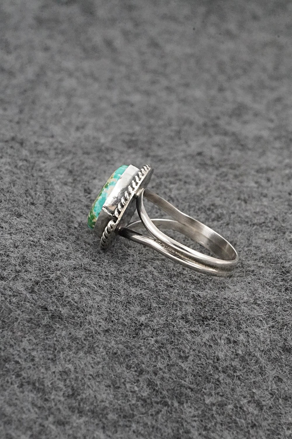 Turquoise & Sterling Silver Ring - Rosemary Saunders - Size 8