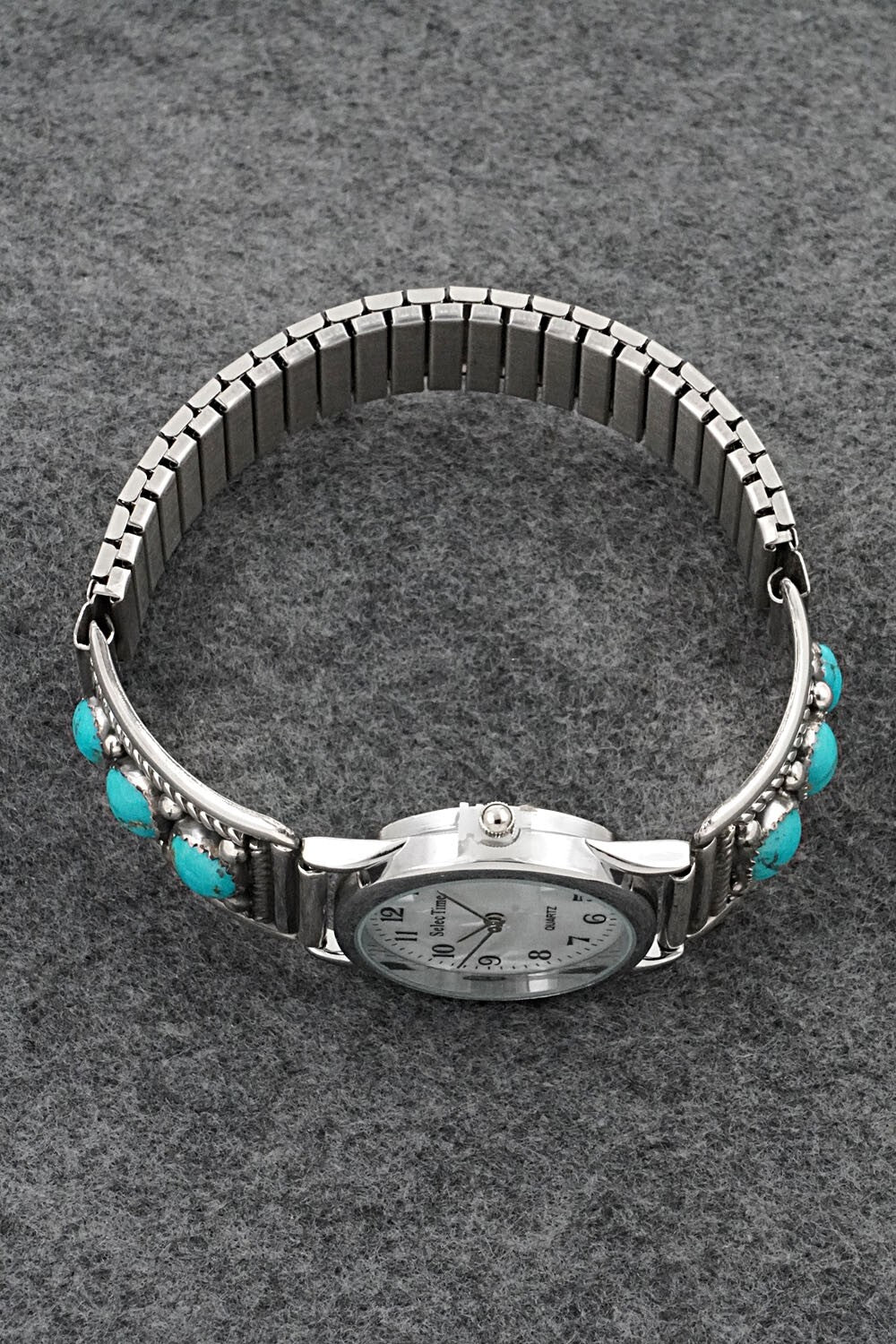 Turquoise & Sterling Silver Watch Bracelet - Paul Largo