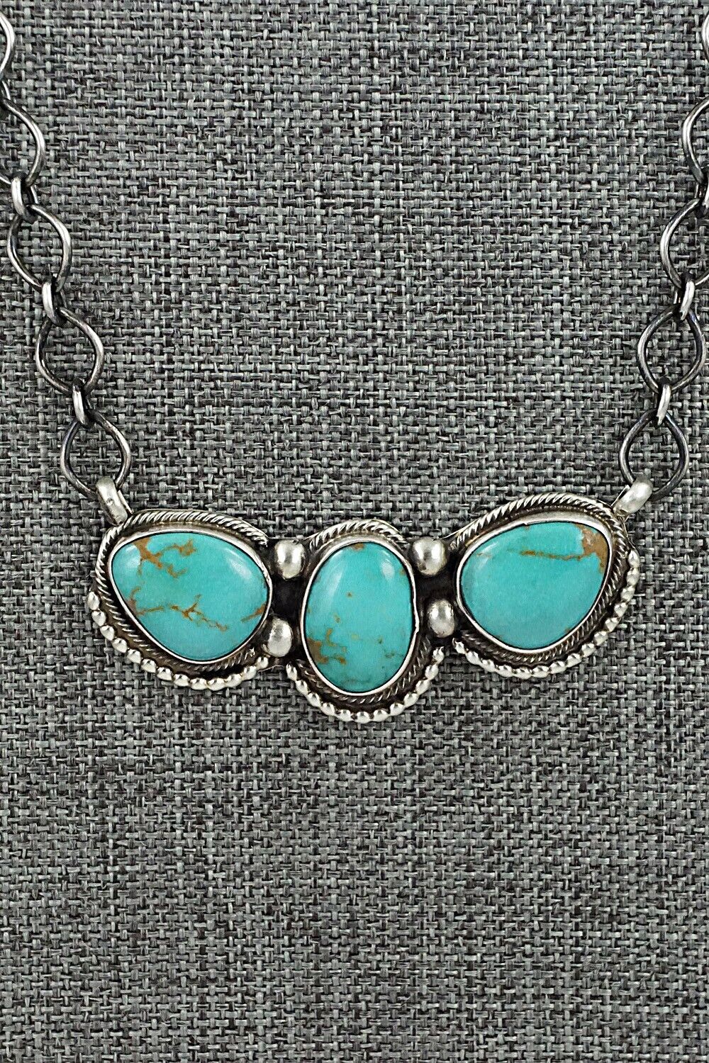 Turquoise & Sterling Silver Necklace - Kathleen Livingston