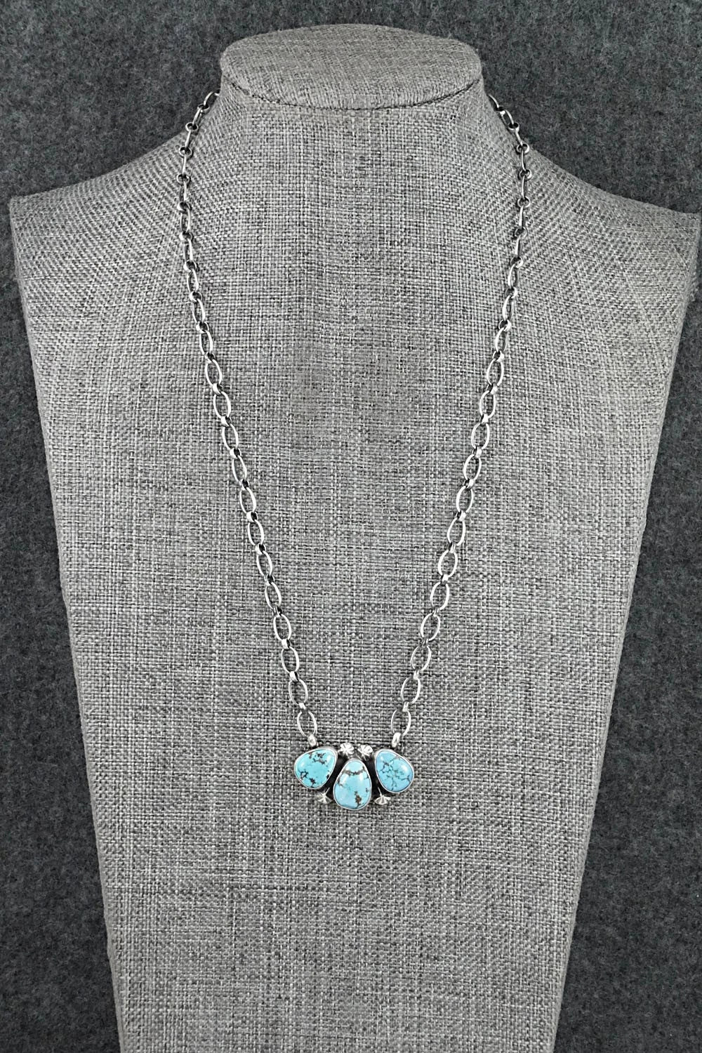 Turquoise & Sterling Silver Necklace - Darrin Livingston