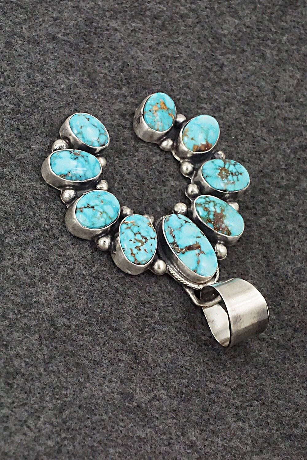 Turquoise & Sterling Silver Pendant - Bobby Johnson