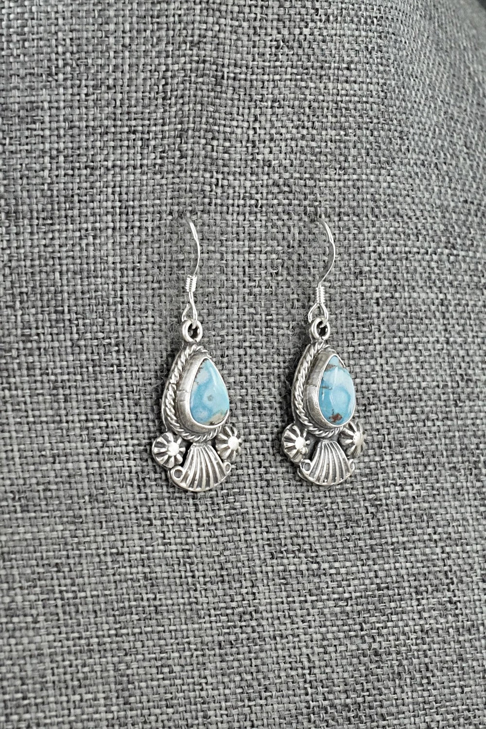 Turquoise & Sterling Silver Earrings - Verley Betone